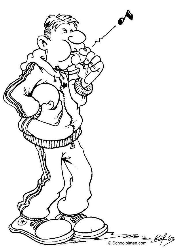 Coloriage professeur de gym