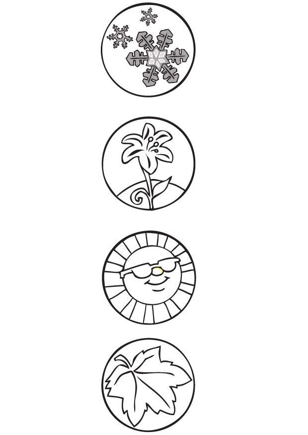 Coloriage reprA©sentation des saisons