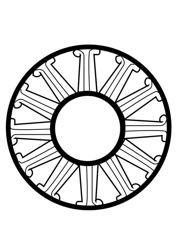 Coloriage roue dharma