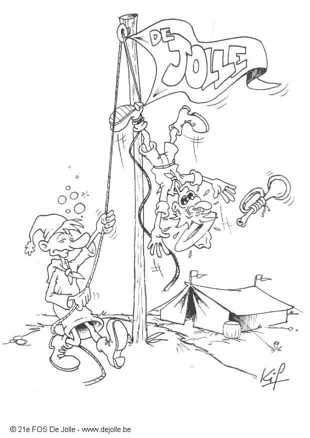 Coloriage salut au drapeau