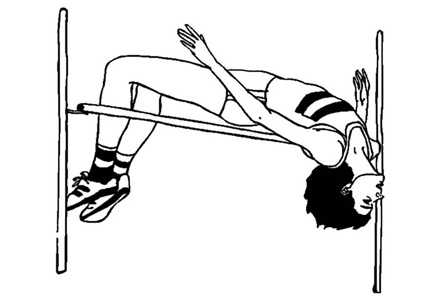 Coloriage saut en hauteur