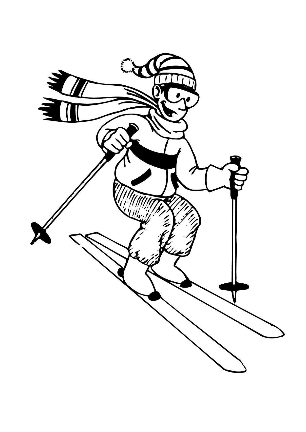 Coloriage skier