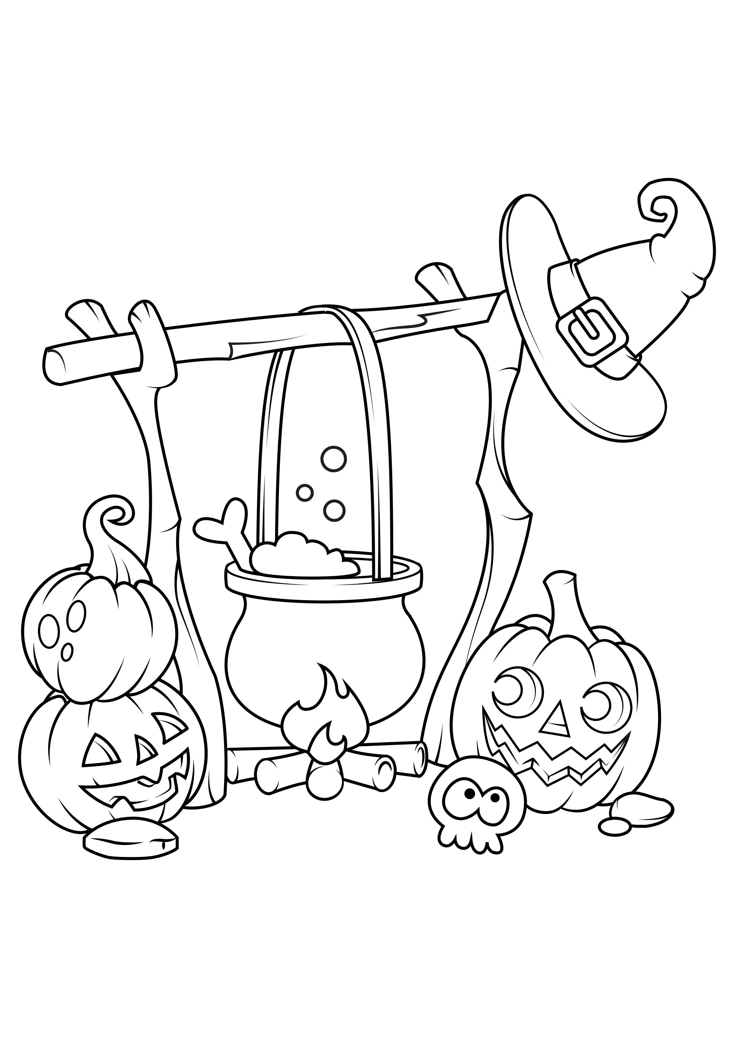 Coloriage soupe de sorciA¨re