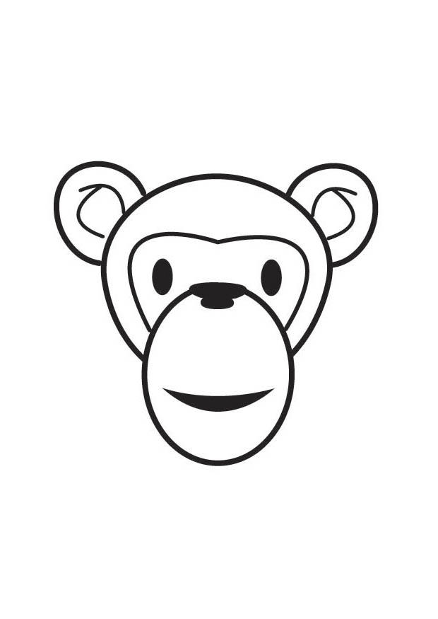 Coloriage tAªte de singe