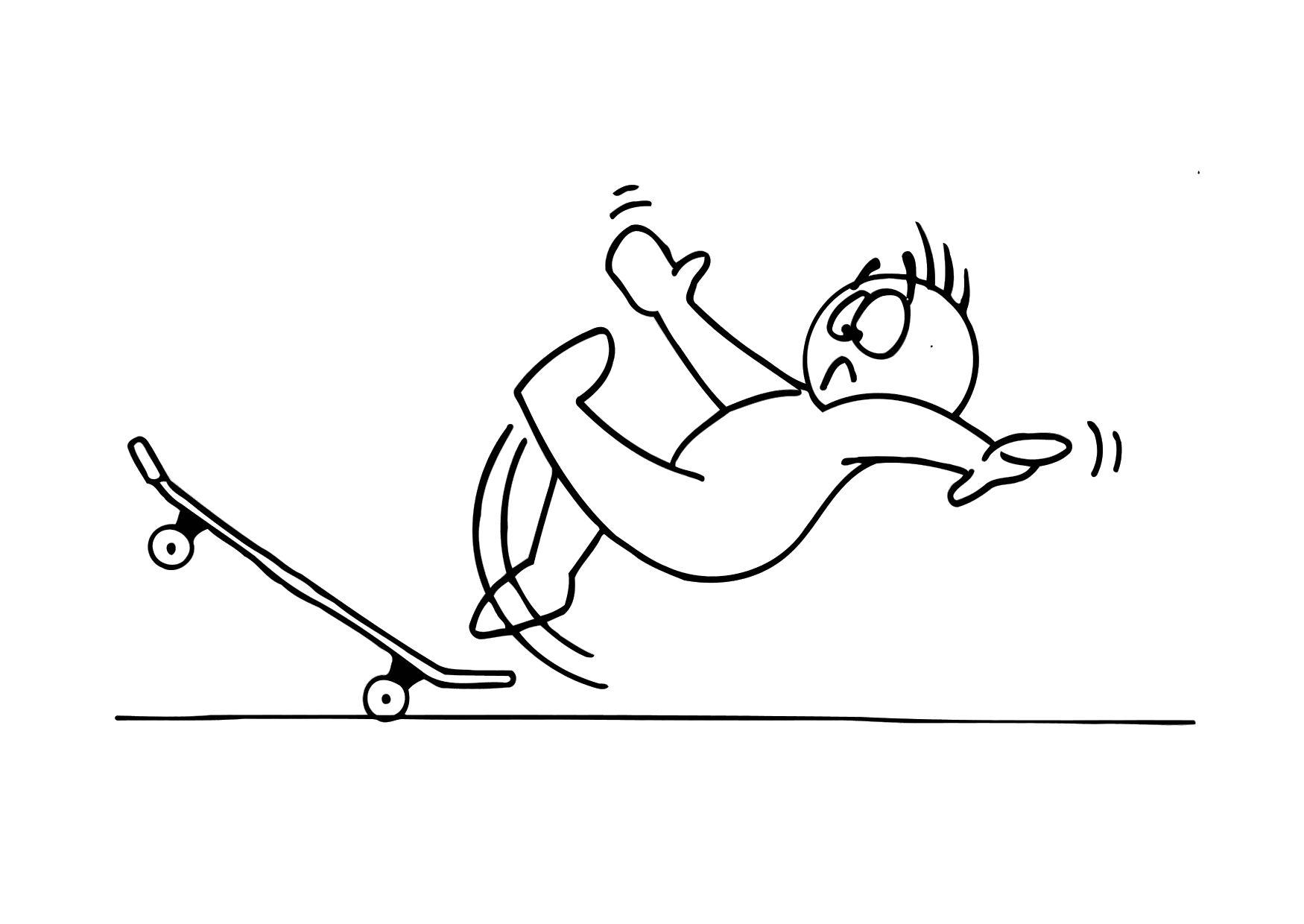 Coloriage tomber