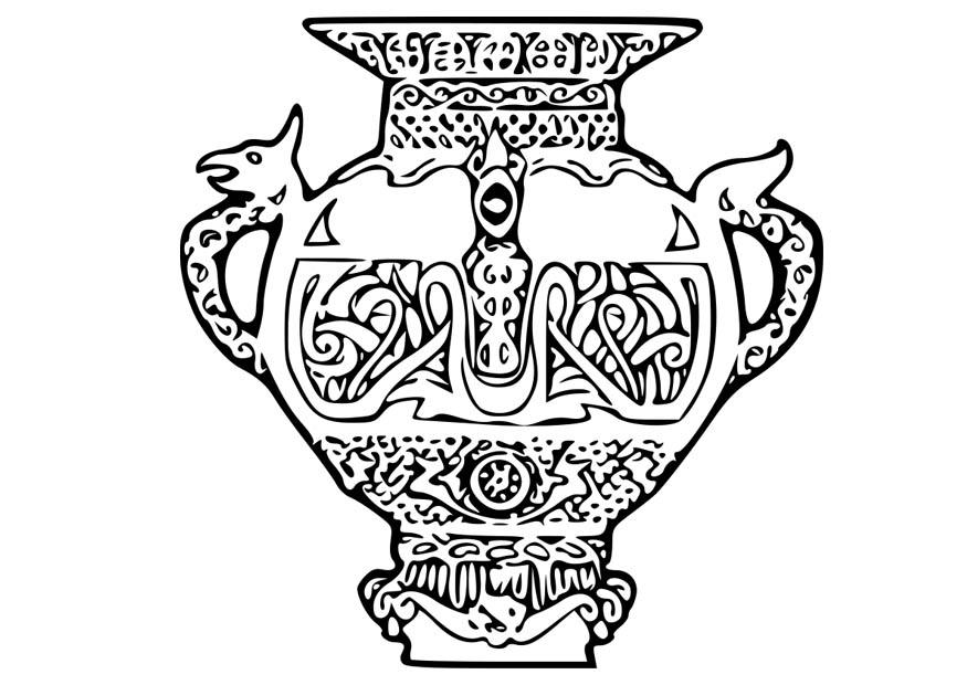 Coloriage vase de viking