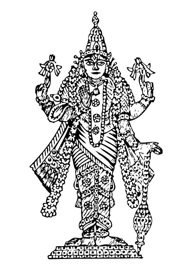 Coloriage vishnu