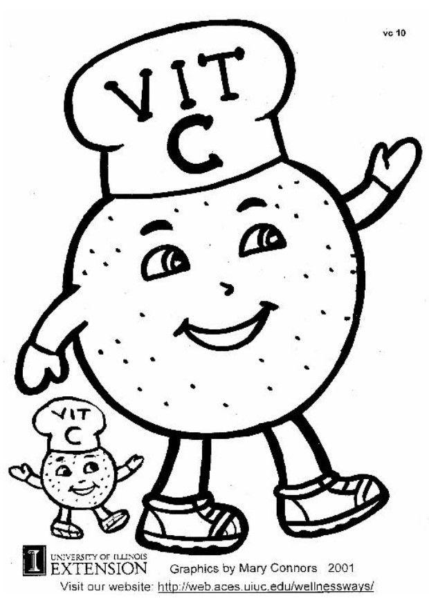 Coloriage vitamine c
