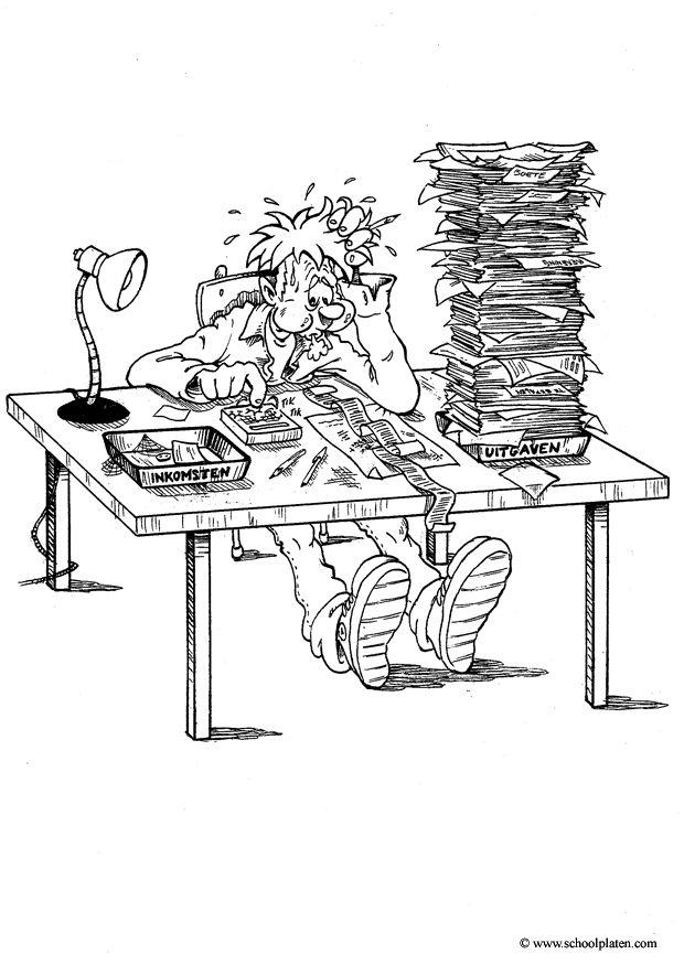 comptable Coloriage comptable