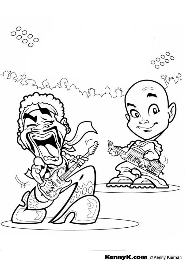 concert - guitare Coloriage concert - guitare