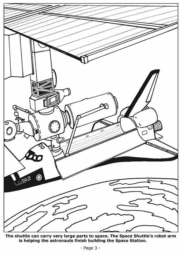 construction de la station spatiale Coloriage construction de la station spatiale