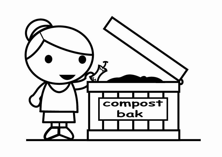 convertir en compost Coloriage convertir en compost