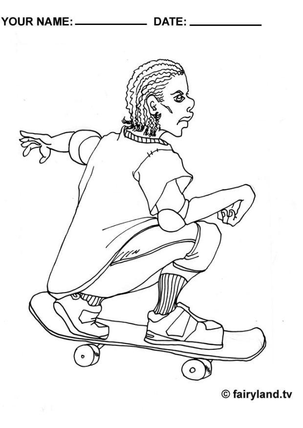 cool skate Coloriage cool skate