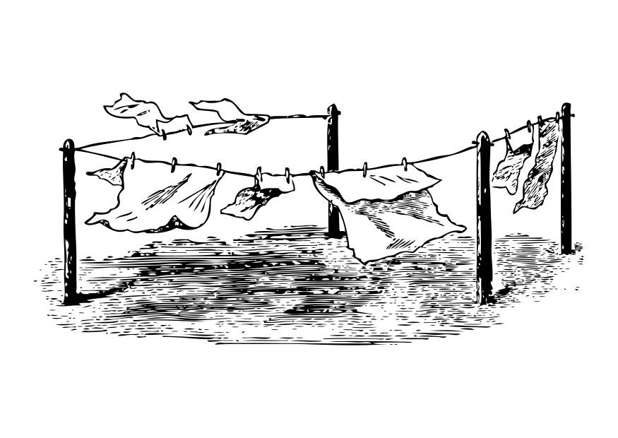 corde A linge Coloriage corde A linge
