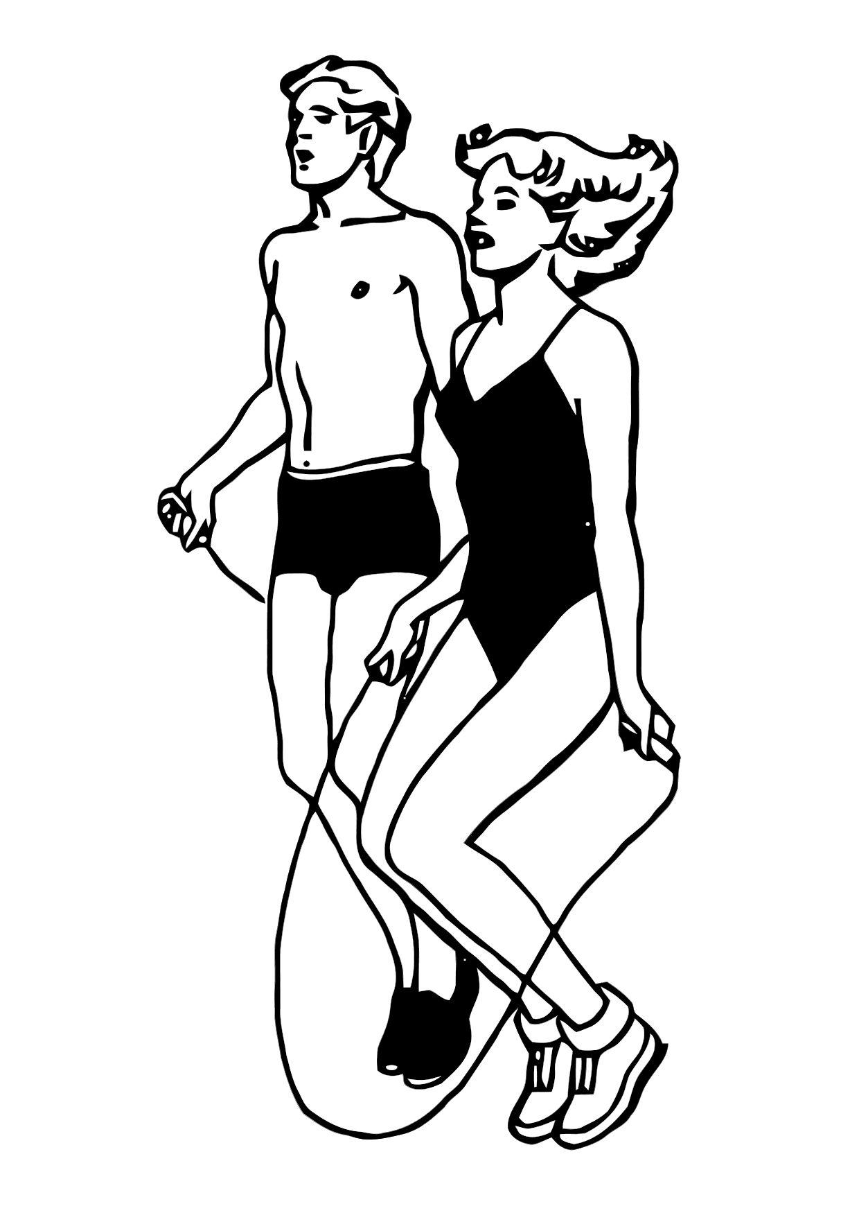 corde A sauter Coloriage corde A sauter