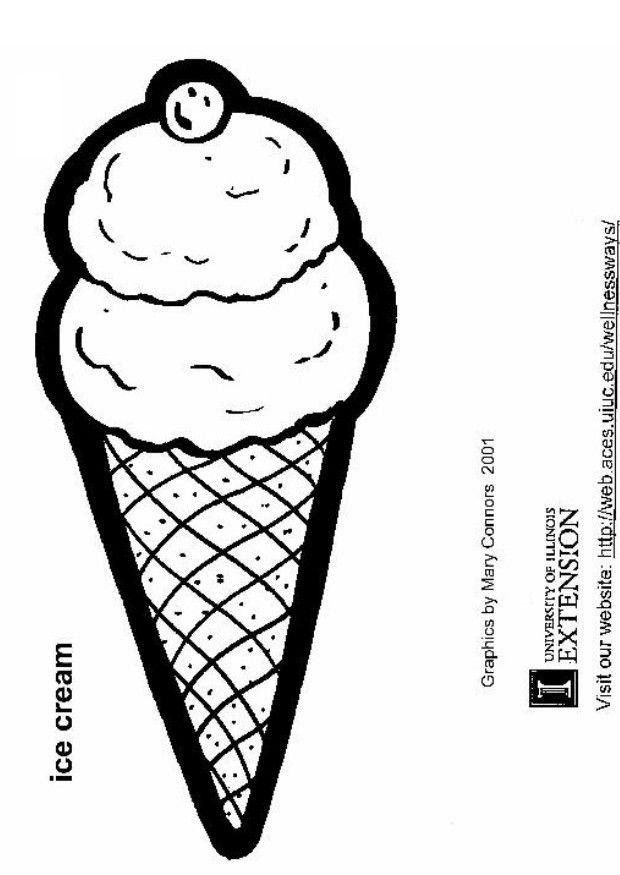 cornet de glace Coloriage cornet de glace