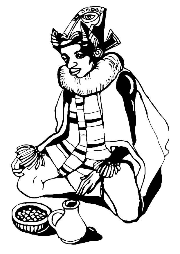 costume folklorique africain Coloriage costume folklorique africain