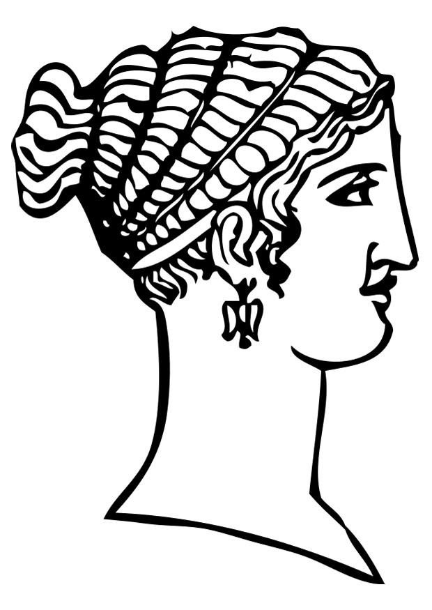 coupe grecque Coloriage coupe grecque