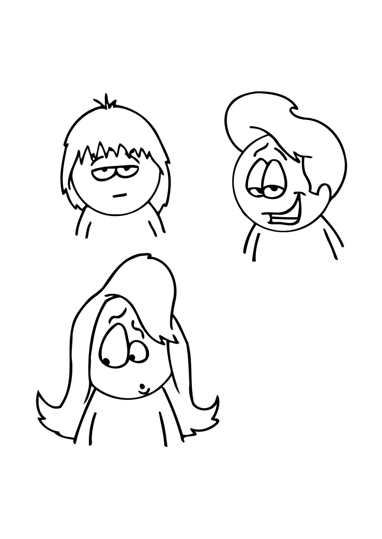 coupes de cheveux Coloriage coupes de cheveux