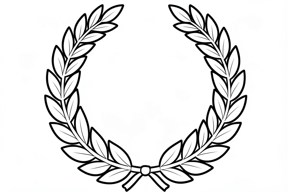 couronne de laurier Coloriage couronne de laurier