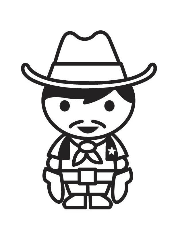 cow-boy Coloriage cow-boy