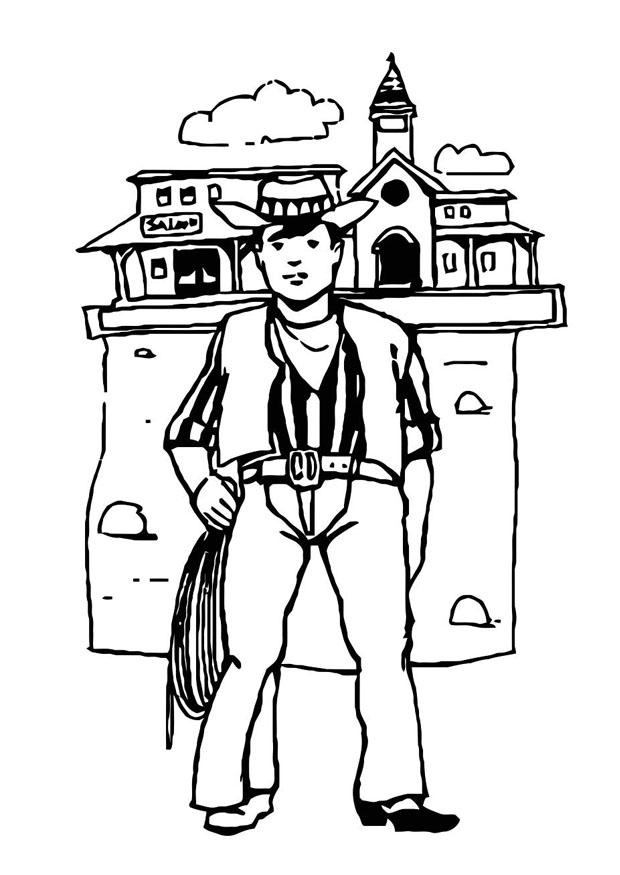 cow-boy Coloriage cow-boy