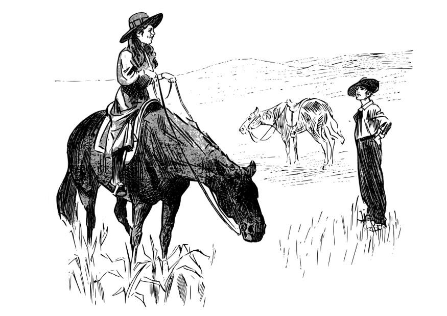 cow-girl Coloriage cow-girl