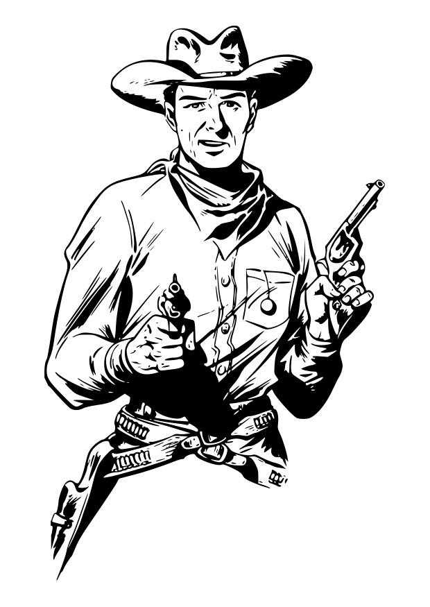 cowboy Coloriage cowboy