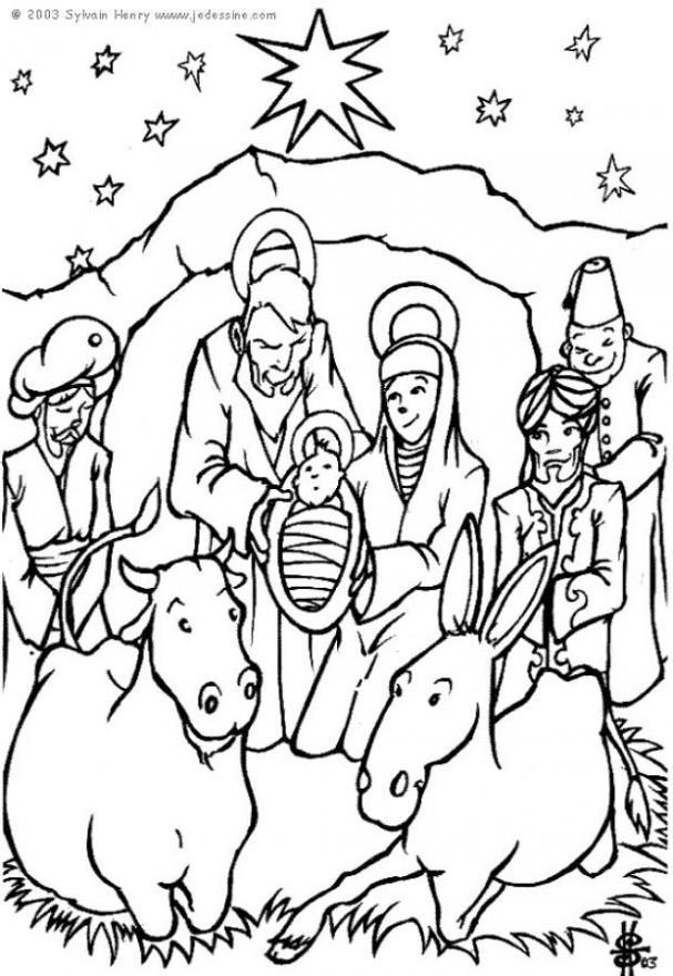 crA¨che Coloriage crA¨che