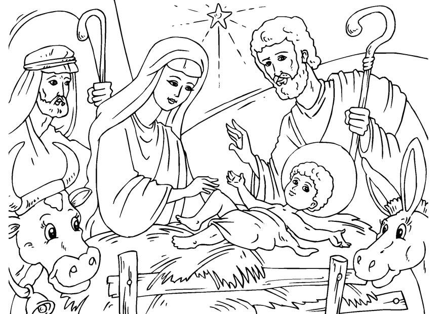 crA¨che de noA«l Coloriage crA¨che de noA«l