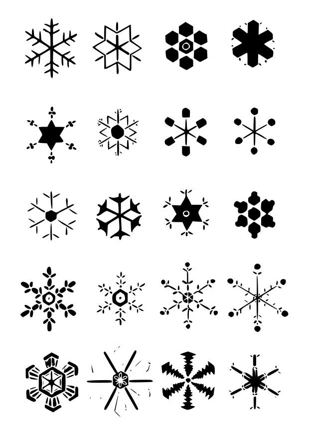 cristaux de glace Coloriage cristaux de glace