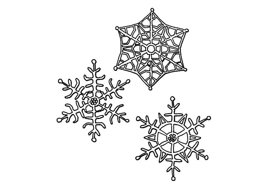cristaux de neige Coloriage cristaux de neige