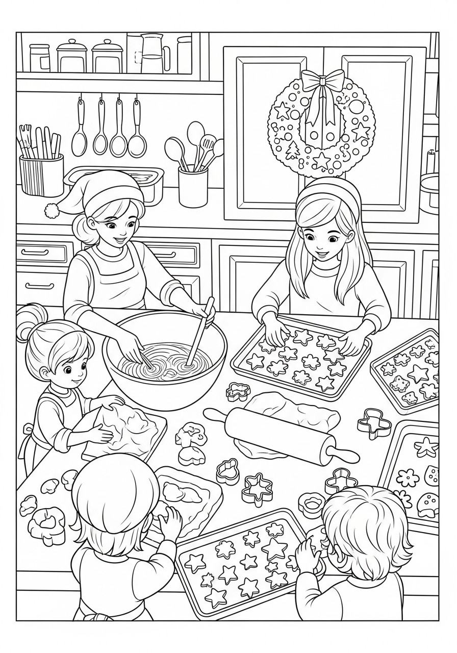 cuisiner A noA«l Coloriage cuisiner A noA«l