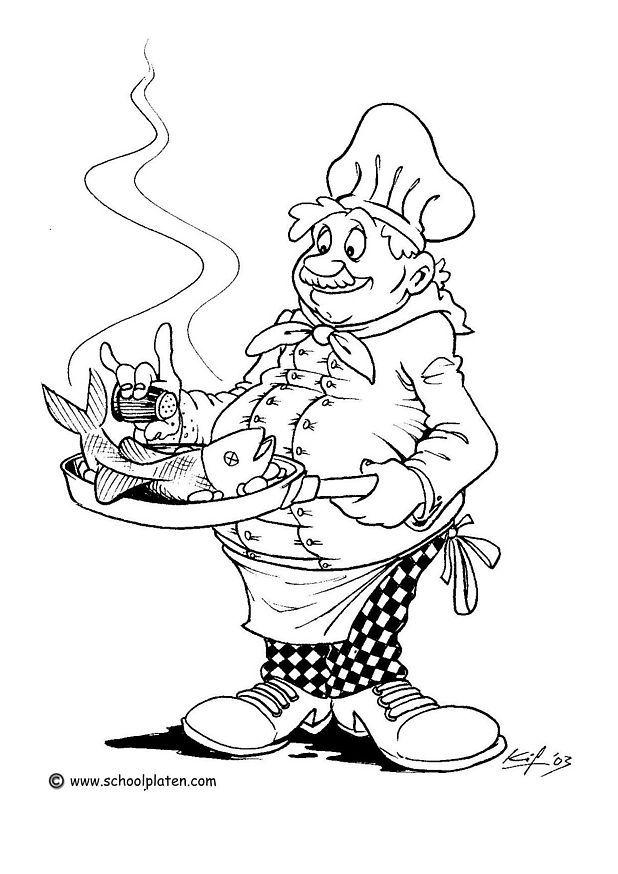 cuisinier Coloriage cuisinier