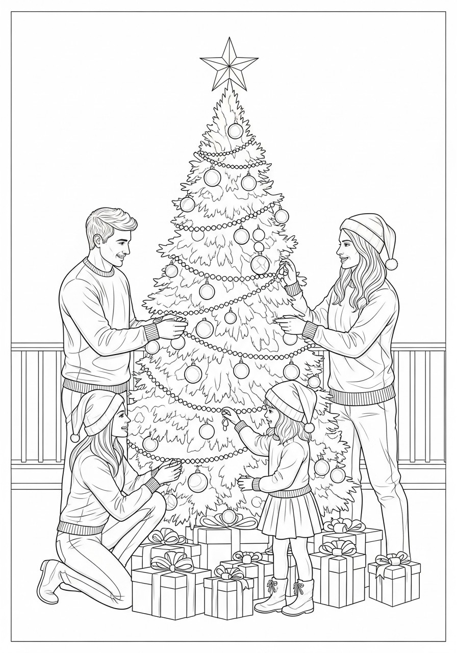 dA©corer un sapin de noA«l Coloriage dA©corer un sapin de noA«l