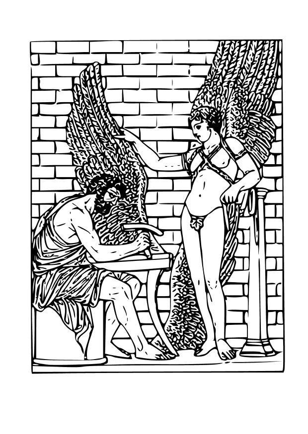 daedakus et ikaros Coloriage daedakus et ikaros