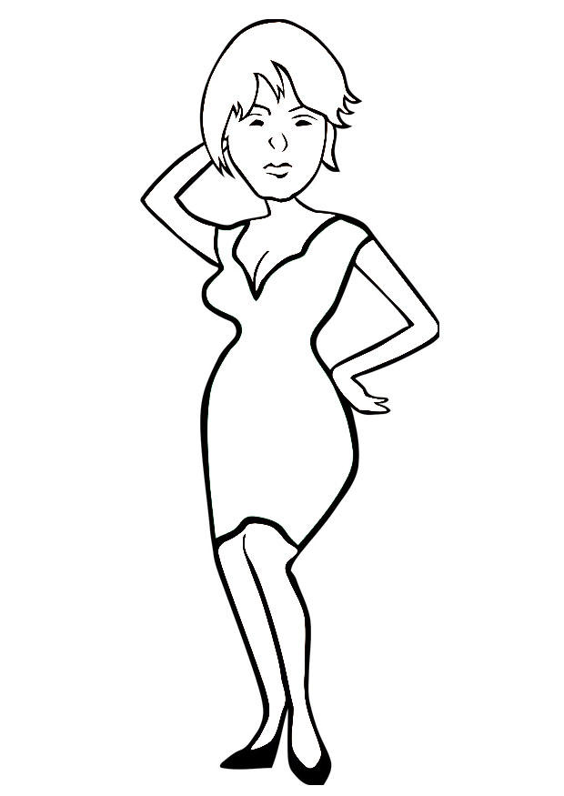 dame Coloriage dame