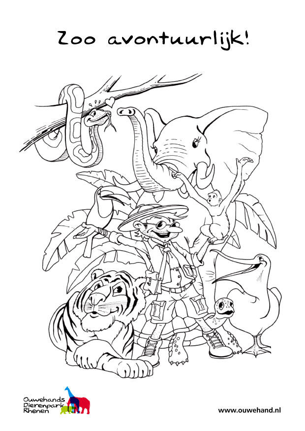 dans le zoo Coloriage dans le zoo
