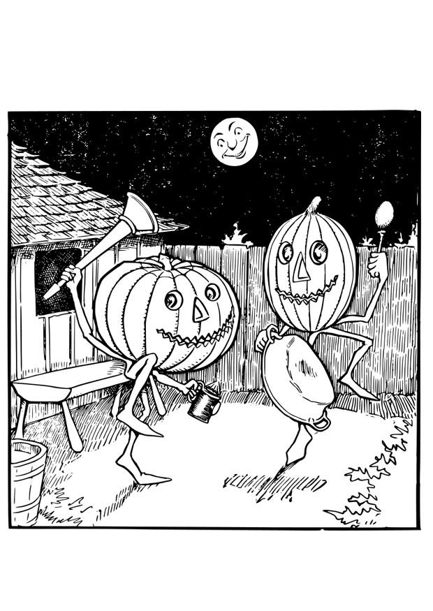 danse de jack o lantern Coloriage danse de jack o lantern