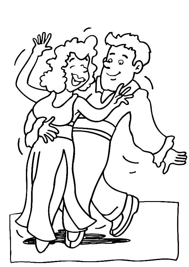 danser Coloriage danser