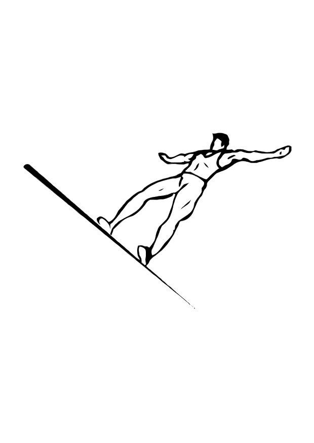 danseur de corde Coloriage danseur de corde