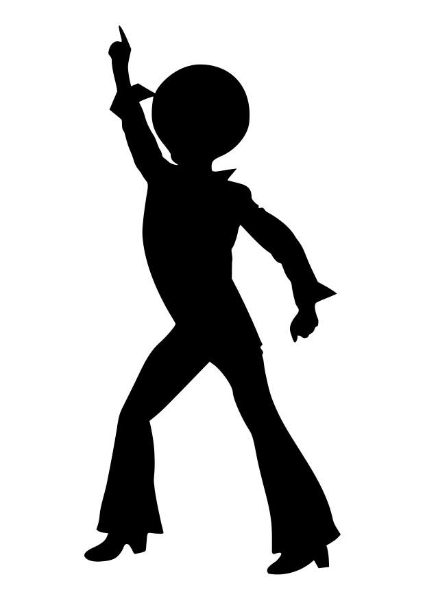 danseur de disco Coloriage danseur de disco