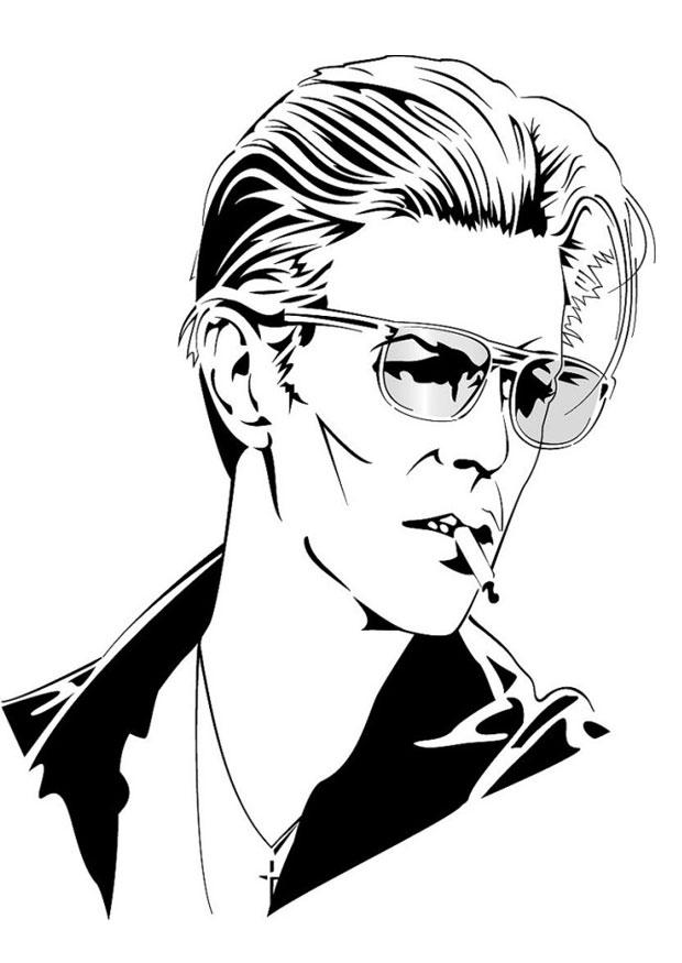 david bowie Coloriage david bowie