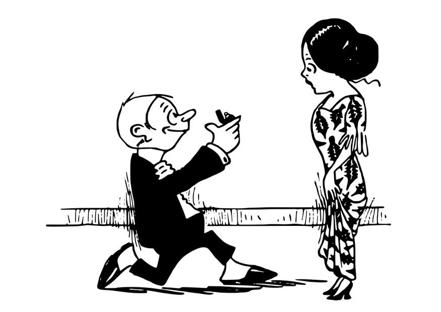 demande en mariage Coloriage demande en mariage