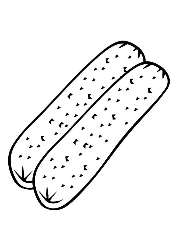 des petites saucisses Coloriage des petites saucisses