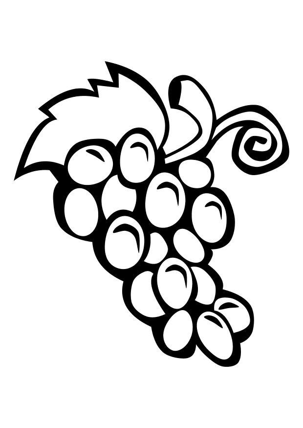 des raisins Coloriage des raisins