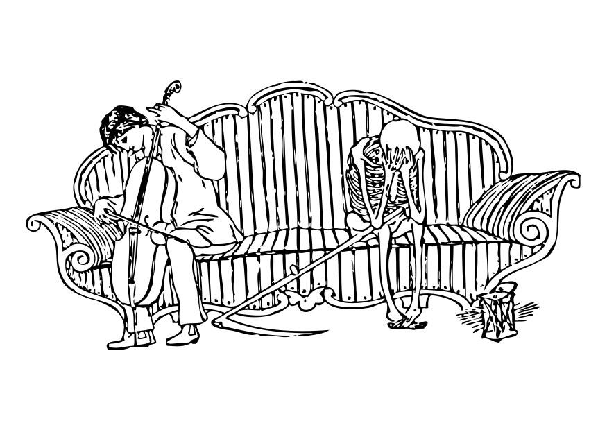 deuil de mort Coloriage deuil de mort