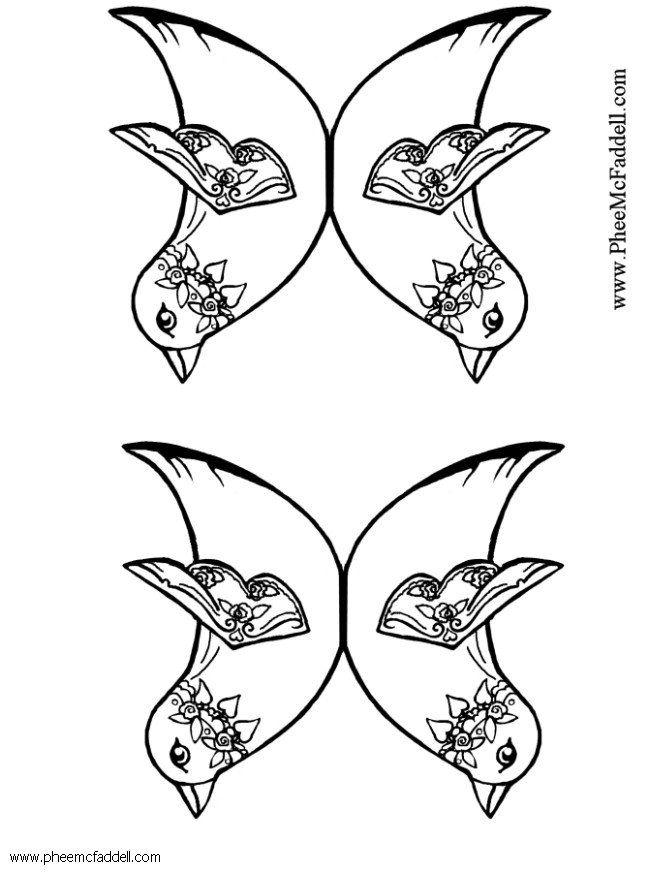 deux oiseaux Coloriage deux oiseaux