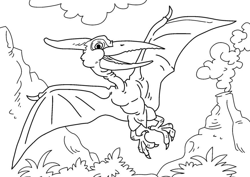 dinosaure - pteranodon Coloriage dinosaure - pteranodon