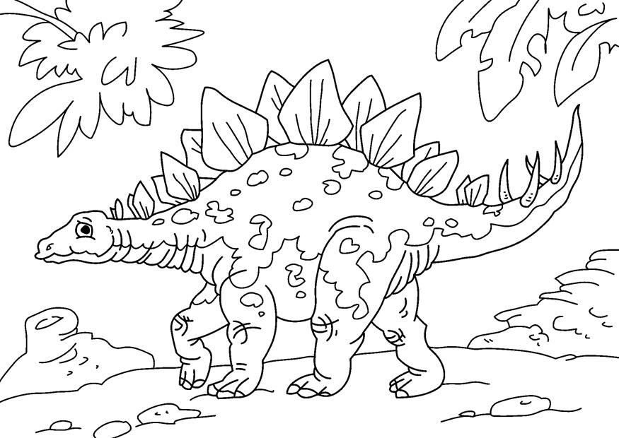 dinosaure - stegosaurus Coloriage dinosaure - stegosaurus